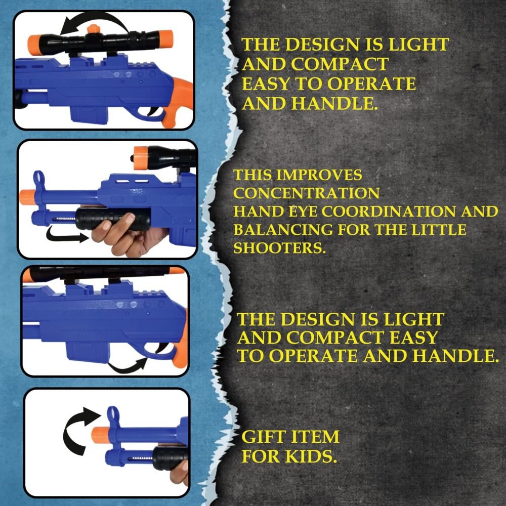 shot-air-gun-02.jpg Shot Air Gun Toy with Scope – Safe Foam Bullet Blaster for Kids