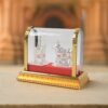 Kamdhenu Cow Idol Set – Silver-Plated Pooja Decor with Tulsi Plant