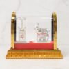 Kamdhenu Cow Idol Set – Silver-Plated Pooja Decor with Tulsi Plant