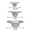 sinkstrainer-size.jpg Stainless Steel Sink Drain Strainer Set – Prevents Clogs & Odors
