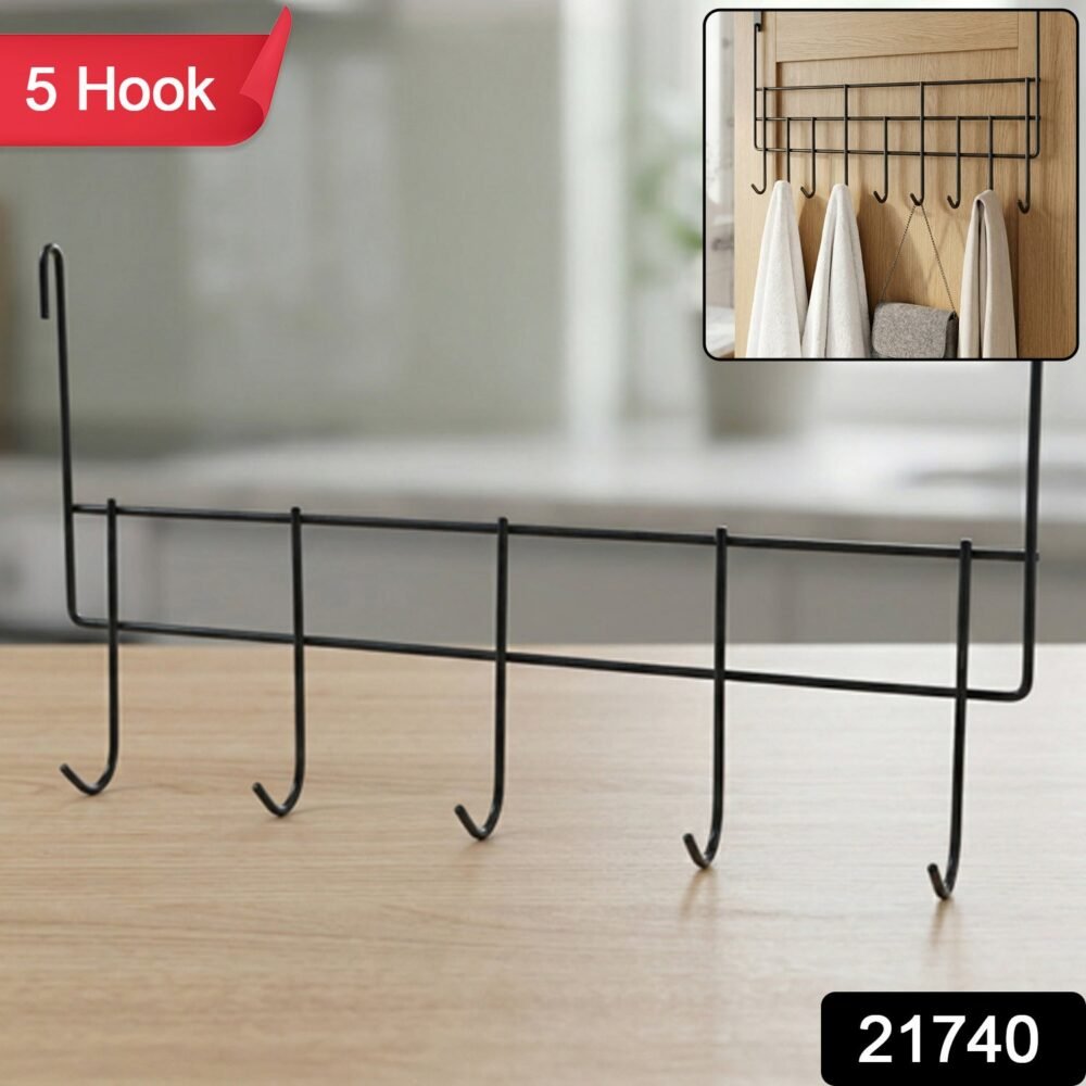 sku_19e6604f-b7f5-4ae7-aa64-22a0c323b83a.jpg Over the Door Metal Hook Rack – Space Saving 5 Hook Organizer