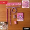 Kids Stationery Set – 7-in-1 Cute Pink Gift Pack for Girls