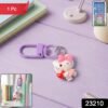 Cartoon Keychain with Heart and Bow – Cute Bag Charm for Girls