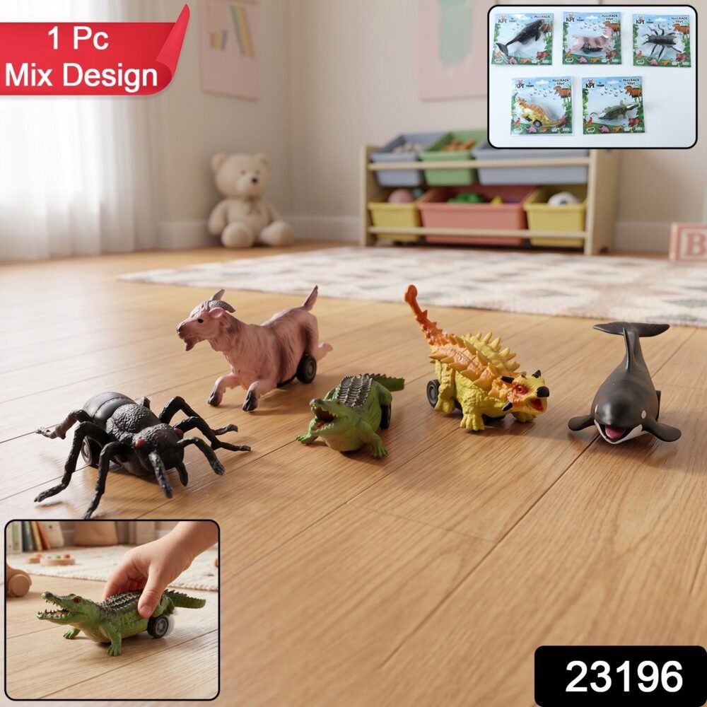 Kids Animal Pull Back Toy – Fun Rolling Motion & Imaginative Play
