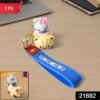 Cartoon Cat Silicone Keychain – Cute Soft Key Holder with Wrist Strap
