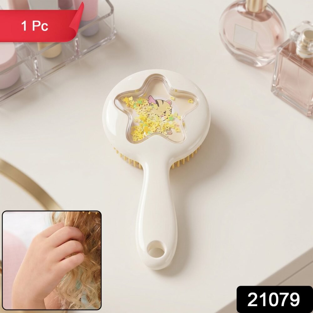 Kids Hair Comb – Soft Bristles with Cute Star Design for Gentle Detangling