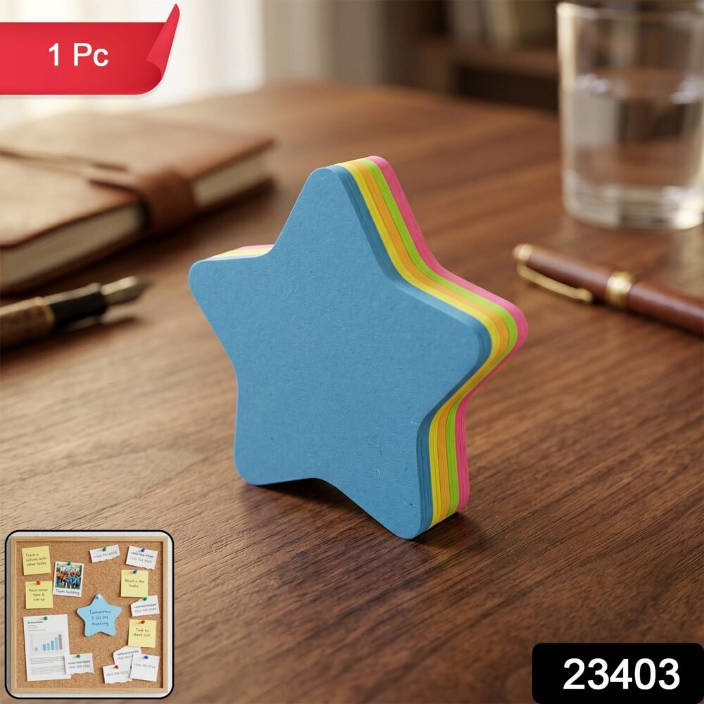 Star-Shaped Sticky Notes – Reusable & Vibrant Reminders