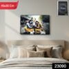 Radha Krishna Village Scene Wall Frame – Peaceful & Elegant Decor