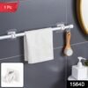 No-Drill Adhesive Towel Rod Holder – Multipurpose Wall Mount