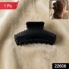 Black Hair Claw Clip – Strong Grip, Non-Slip & Stylish Design