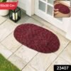 Red Oval Non-Slip Floor Mat – Durable & Soft for Indoor Use