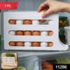 Plastic Egg Storage Organizer – Space-saving fridge tray for neat kitchen organization