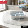 Mini Plastic 6-Cavity Ice Cube Tray – Space-Saving & Reusable