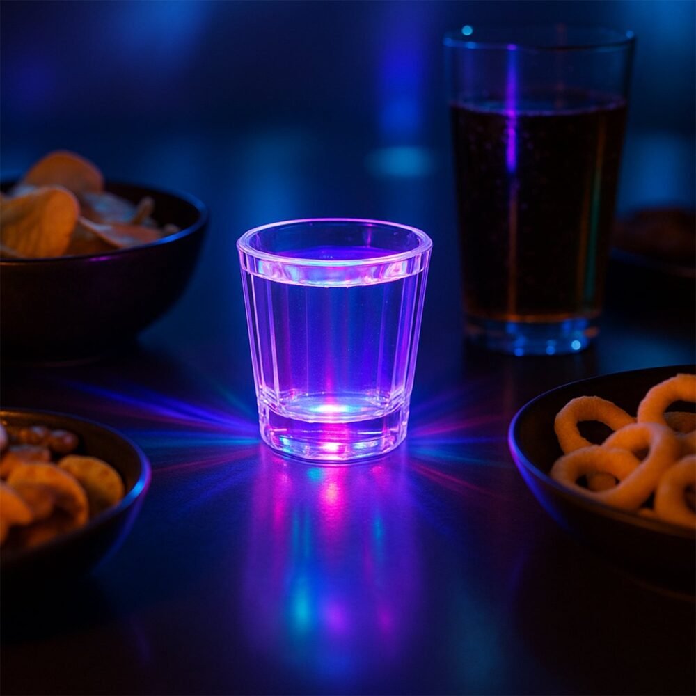 smalllightGlasses-03.jpg LED Light-Up Shot Glass Set – Vibrant Party Drinkware 24 Pc