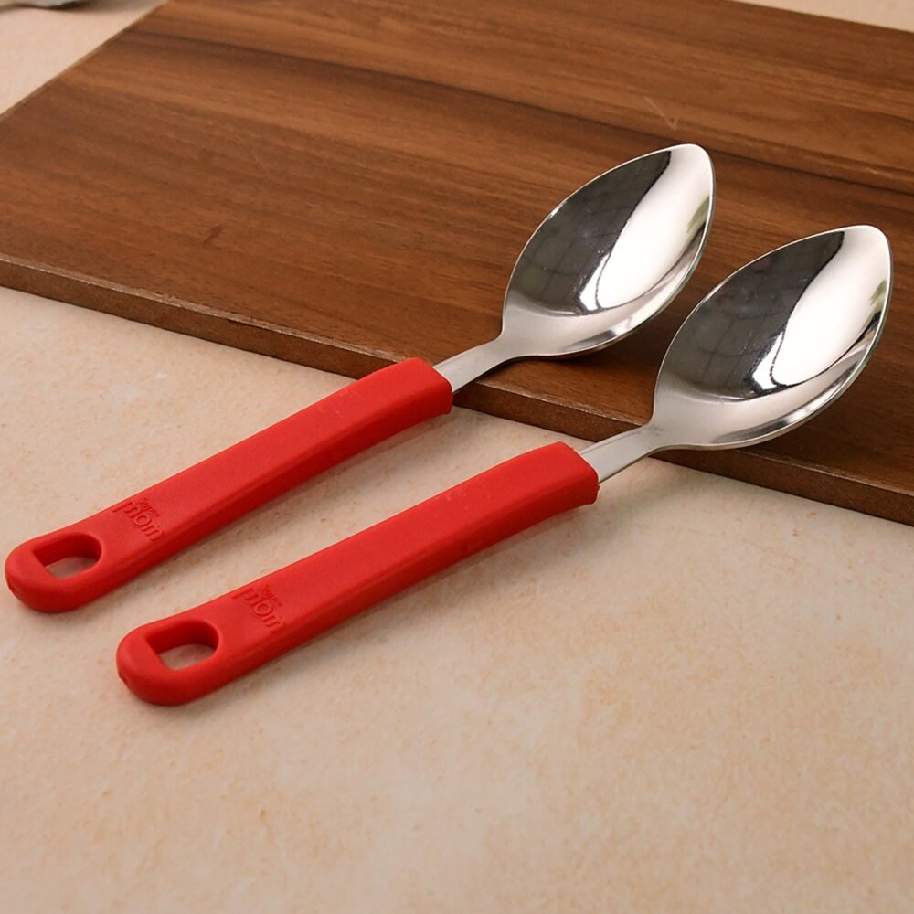 Stainless Steel Table Spoon Set – Durable, Comfortable Grip (6 Pc)