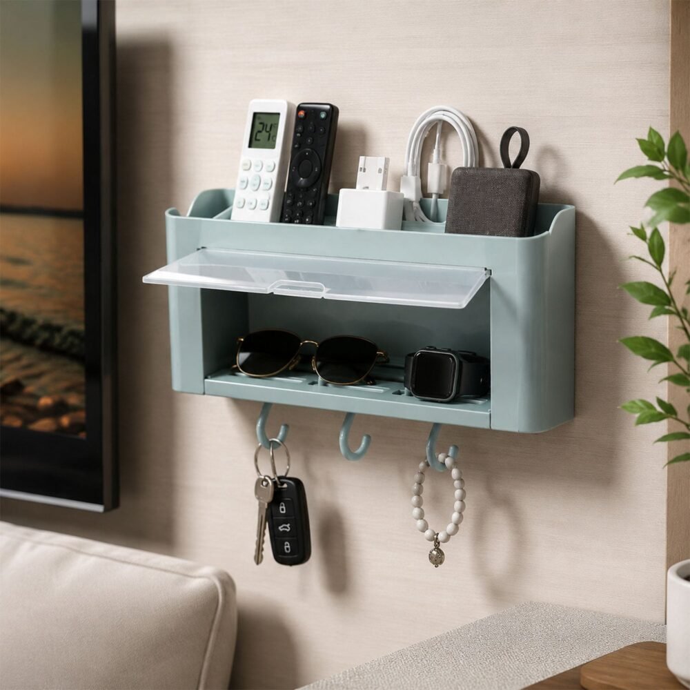 Wall Mounted Storage Organizer Shelf – Space-Saving Bathroom & Kitchen Solution