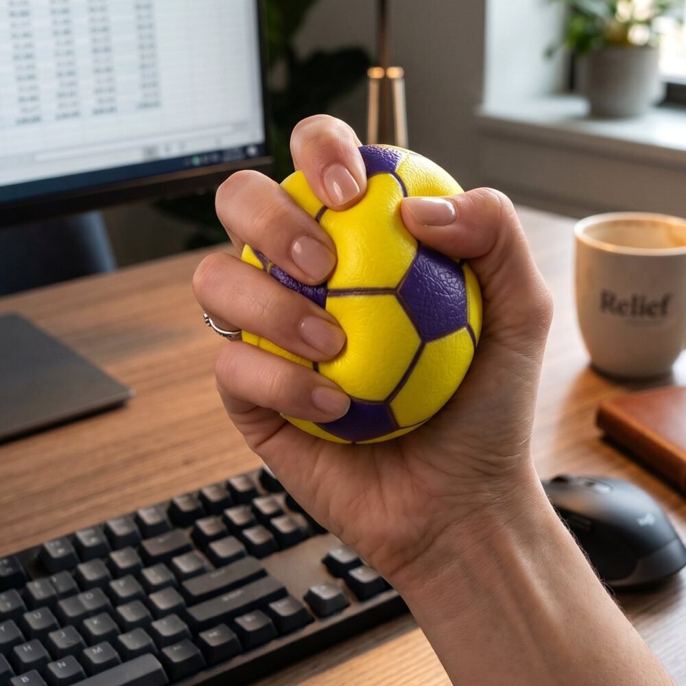 Mini Rubber Football Stress Ball – Compact Stress Relief Toy