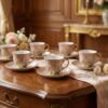 tea-cup-set-02.jpg Floral Porcelain Tea Cup and Saucer Set – Elegant Gold Detailing