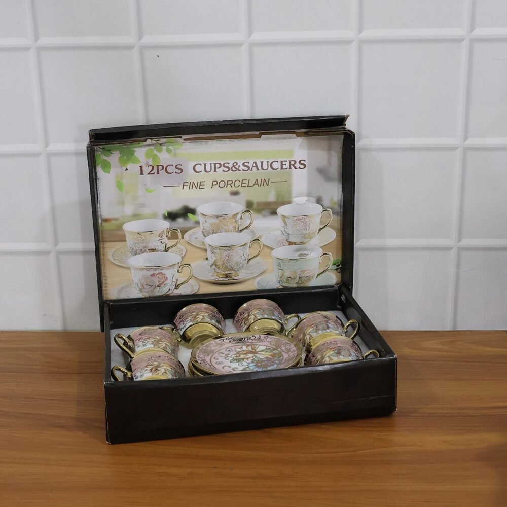 tea-cup-set-07.jpg Floral Porcelain Tea Cup and Saucer Set – Elegant Gold Detailing