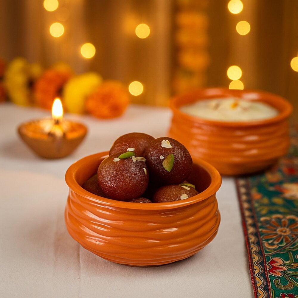 Terracotta-Style Serving Bowl – Glossy, Durable & Multipurpose