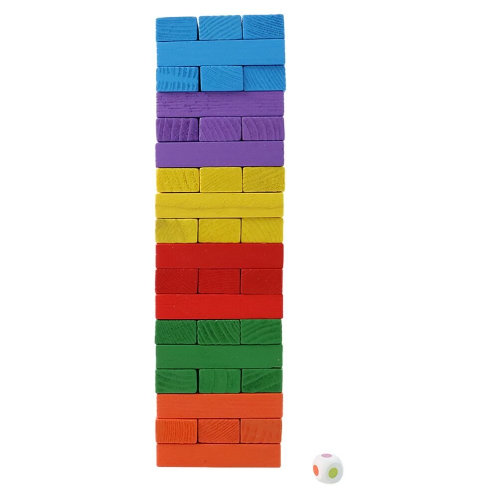 tumblingtowe-04.jpg Wooden Stacking Tower Game – 54-Piece Classic Fun