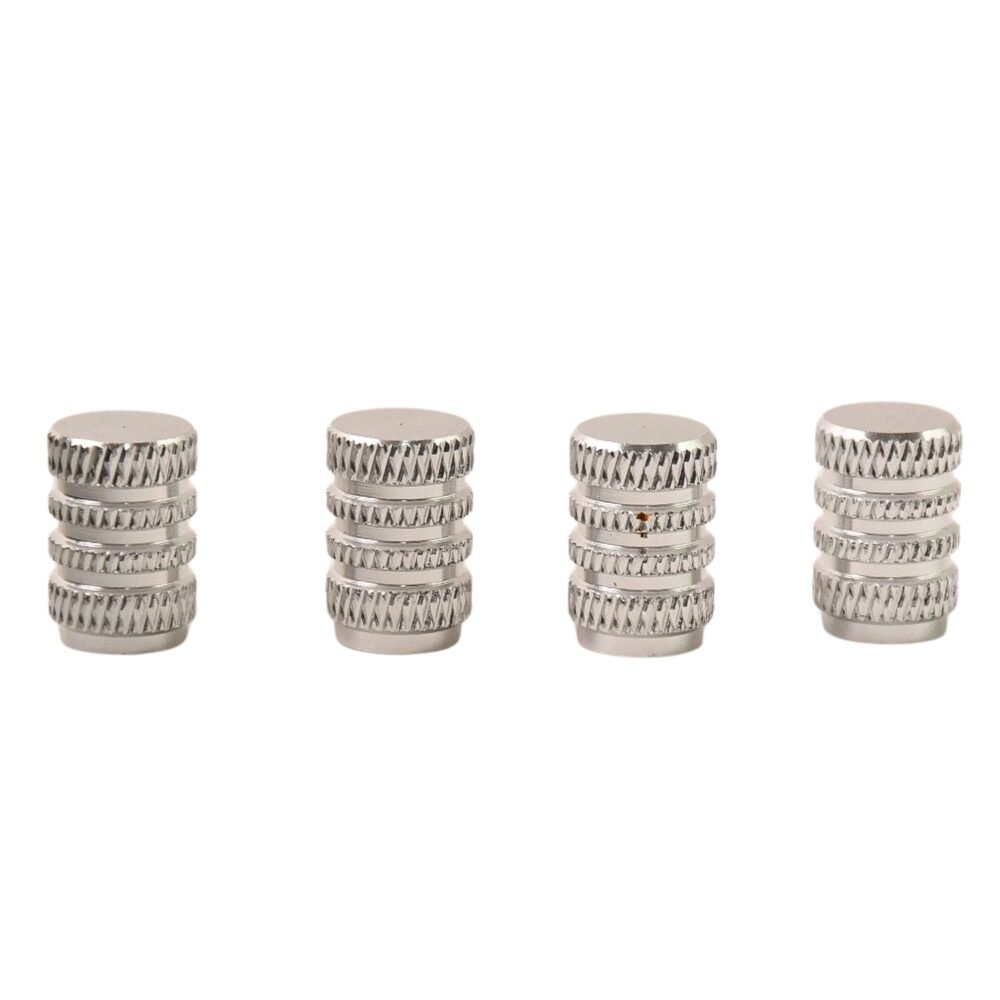 Tire Valve Stem Caps – Durable Silver Aluminium Set of 4