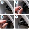 Tire Valve Stem Caps – Durable Silver Aluminium Set of 4