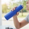 Stainless Steel Water Bottle 1000 ML – Leakproof with Carry Strap
