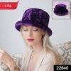 Velvet Floral Bucket Hat – Elegant Winter Accessory for Women