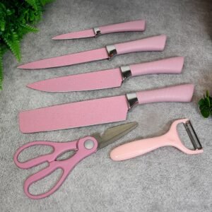 Chef Knife Set – 6 Pcs Stainless Steel Ceramic Coated | Quickslice