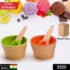 Ice Cream Bowls Set – Durable Waffle Design with Spoons | Jiaqi