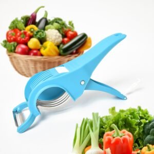 01_797539cc-d7f5-42fe-9c1e-cc79a594e8b6.jpg Vegetable Cutter – 2-in-1 Multi Slicer with 5 Blades & Peeler | ChefAura