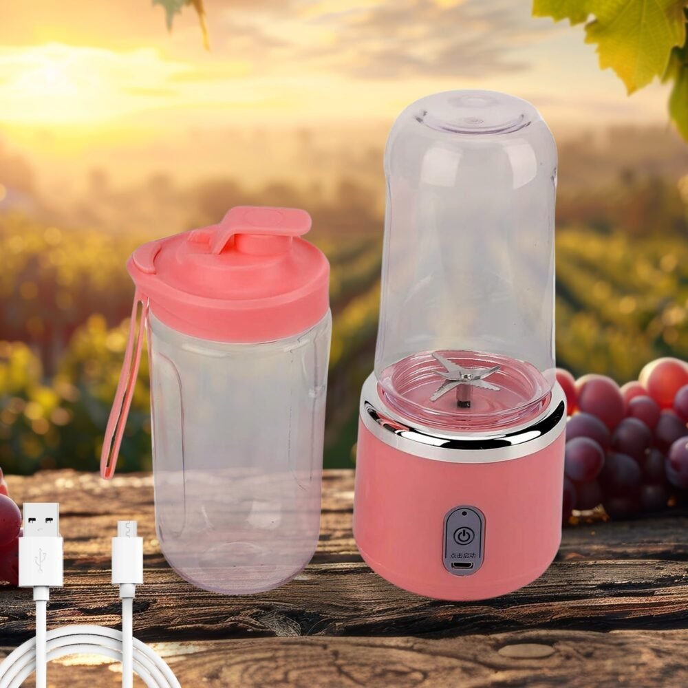 01_9ea16ab9-11b9-4732-ad82-59f15c7f4ca6.jpg Portable Juicer Blender – 520ml USB Rechargeable, 2-Pc Set | Grippy