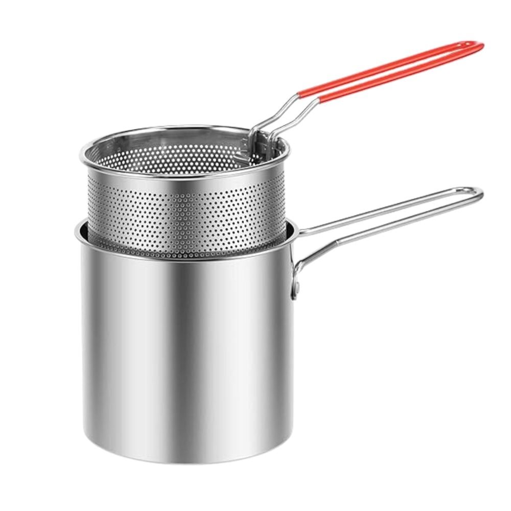 Deep Frying Pot – Stainless Steel with Strainer Basket | FirePot