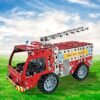 Metal Fire Truck Building Blocks – DIY STEM Kit for Kids | Little Blocks