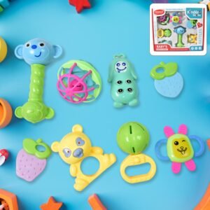 01_fbbff149-0906-4bfd-bebe-412b2259e289.jpg Baby Rattle & Teething Set – 8-Piece Non-Toxic | Aditi