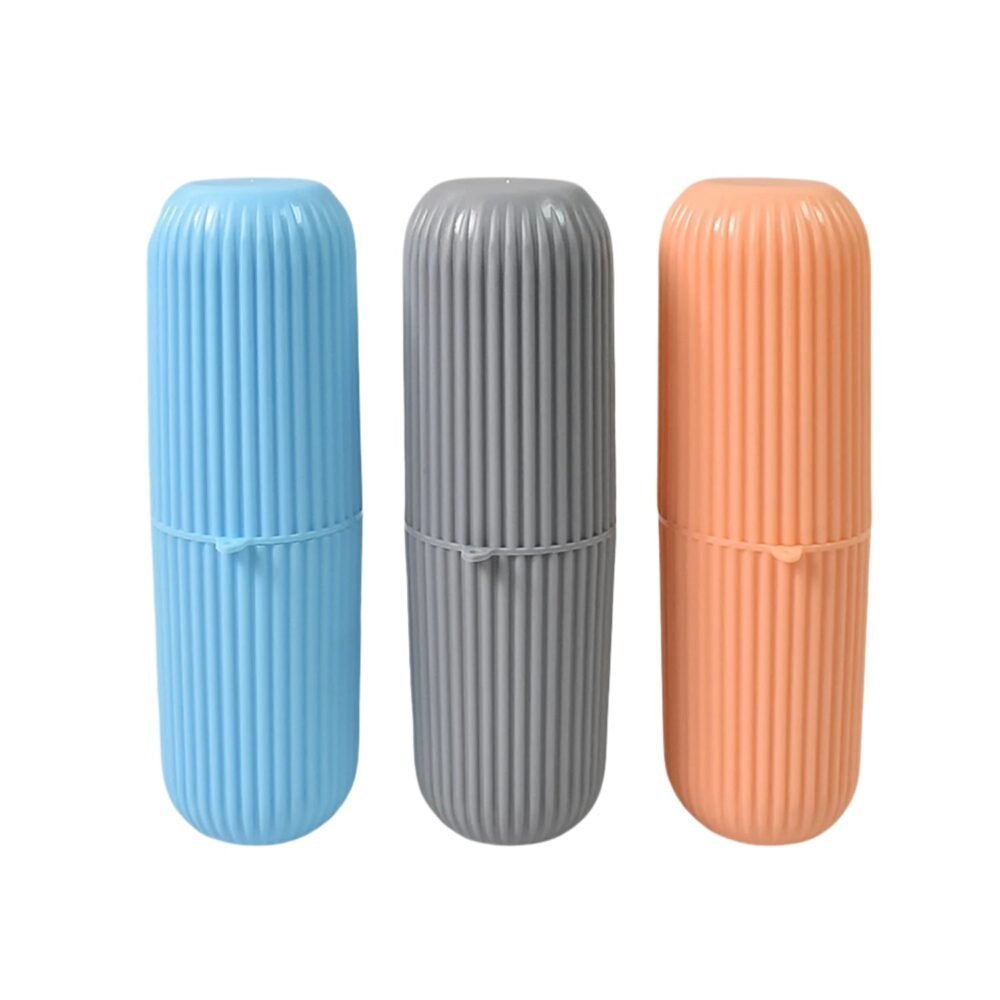 Travel Toothbrush Holder – 3 Pc Multicolor Kit | Konvex
