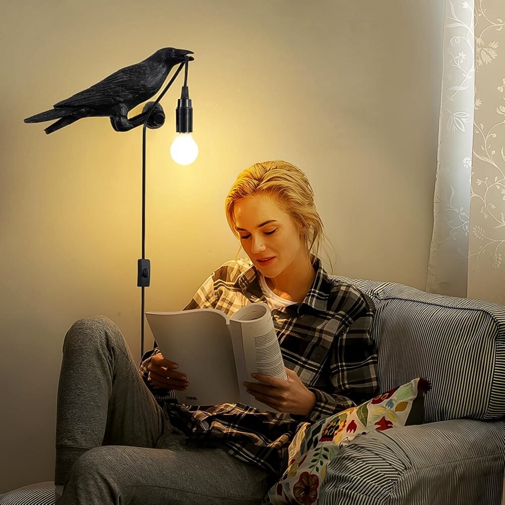 Crow Table Lamp – Vintage Edison Bulb Decor | Tidy Table