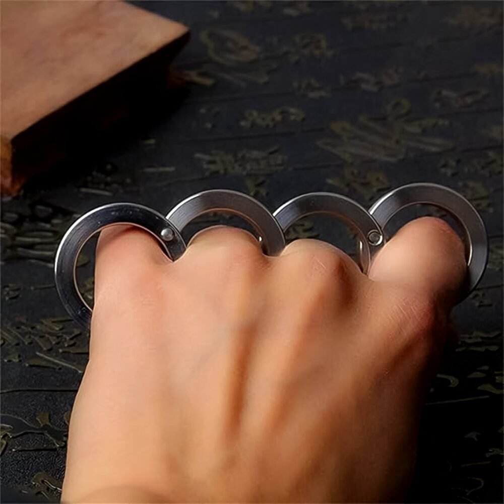 Fidget Ring – Portable 4-Finger Rotating Stainless Steel | Menclave