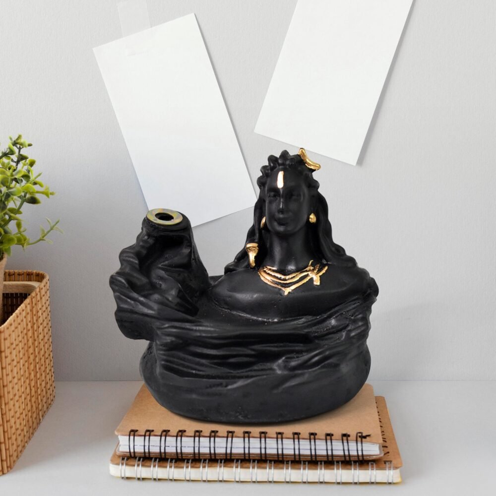 Adiyogi Shiva Backflow Incense Holder – Serene Smoke Fountain | Fixorix