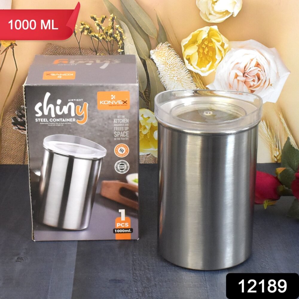 Stainless Steel Airtight Container – 1000 ML with Lid | Konvex