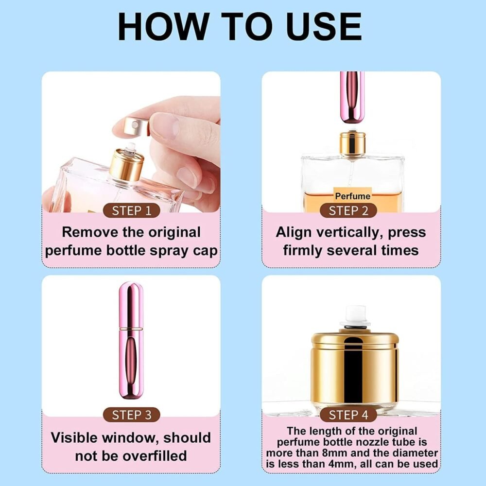 Refillable Perfume Bottle – 5ml Travel Spray | Own Hydrate