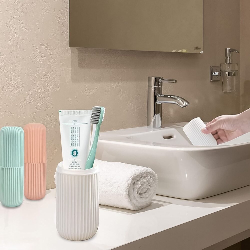 Travel Toothbrush Holder – 3 Pc Multicolor Kit | Konvex