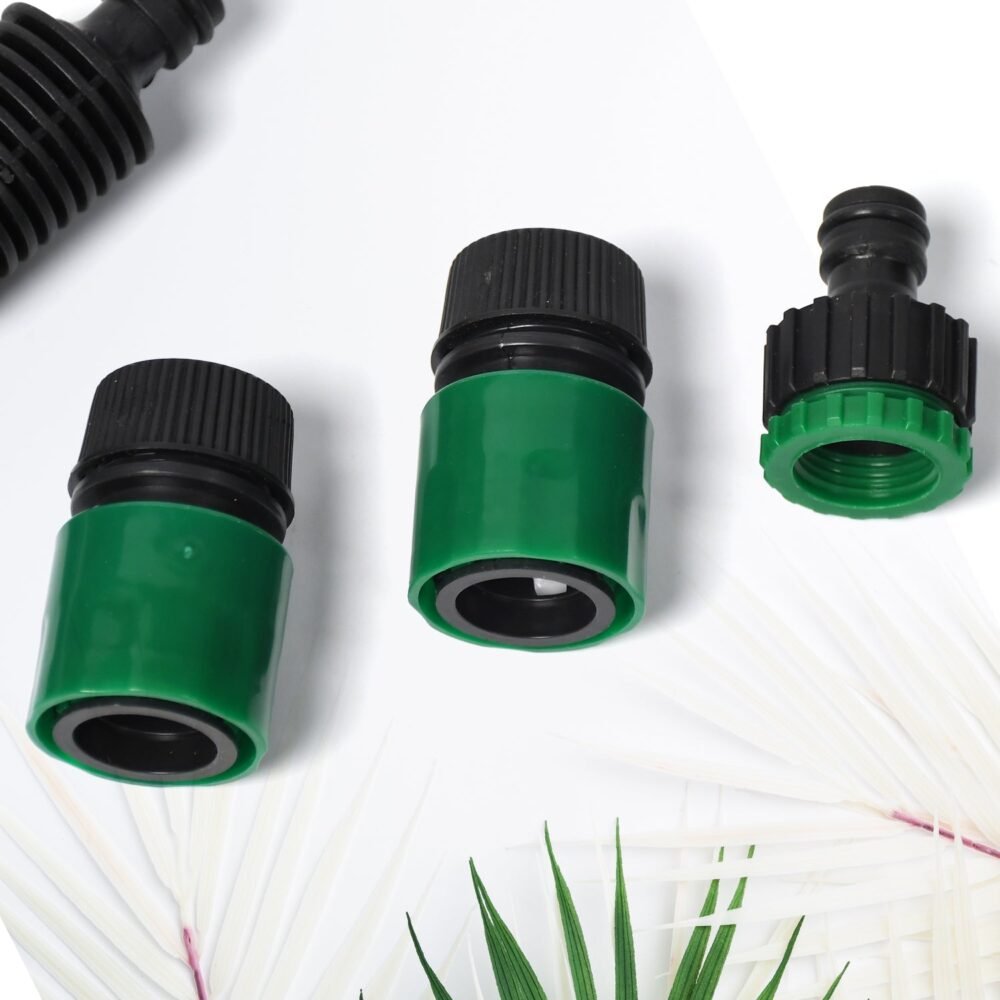 Garden Hose Nozzle Set – 4-Piece Durable Plastic | Grow Garden Tools