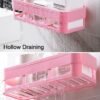 Shower Corner Caddy – Wall-Mounted Suction Shelf | Mist & Relax
