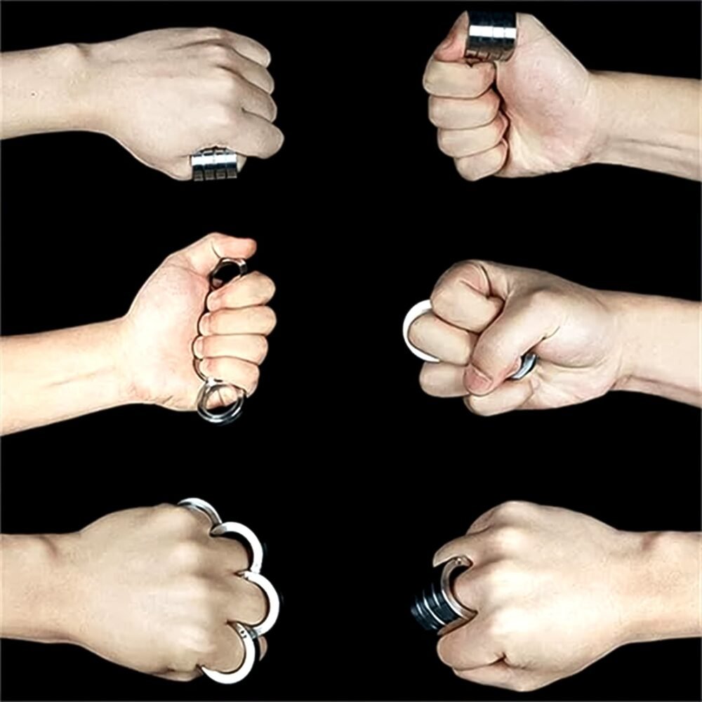 Fidget Ring – Portable 4-Finger Rotating Stainless Steel | Menclave