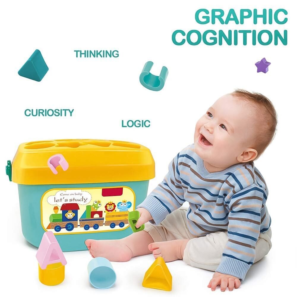 Baby Shape Sorter Toy – Geometric Stacking Blocks | Little Learners