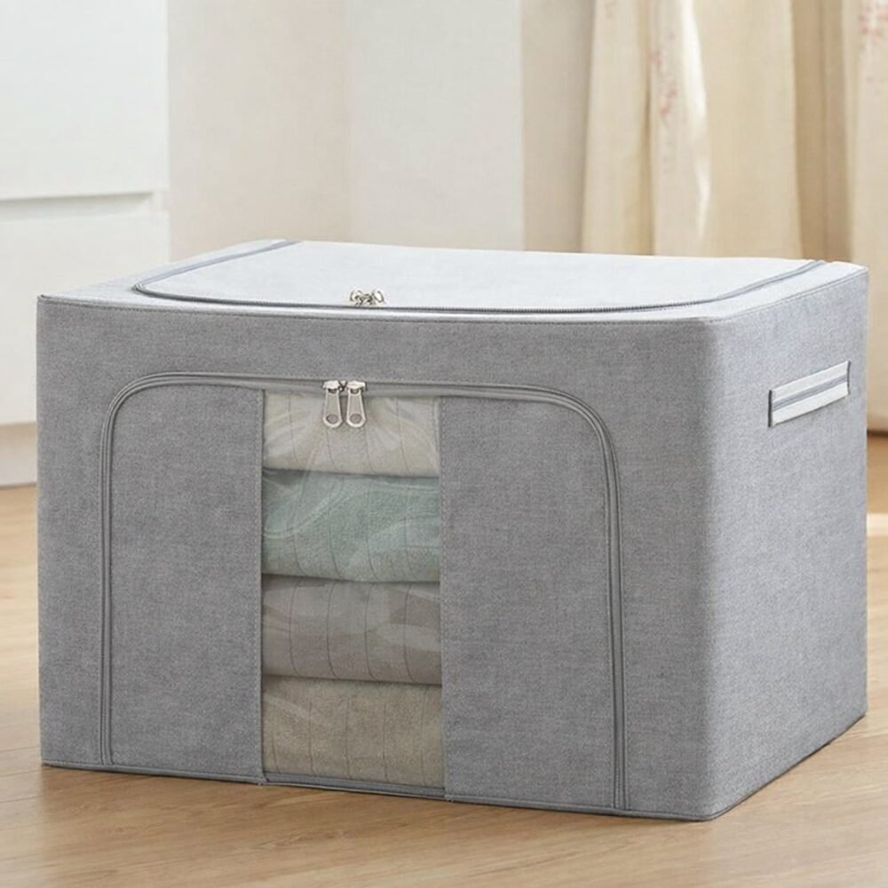 Foldable Storage Bag – 66L Steel Frame Clothes Organizer | Organivo