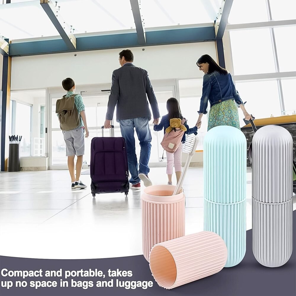 Travel Toothbrush Holder – 3 Pc Multicolor Kit | Konvex