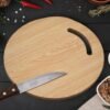 Wooden Round Chopping Board – Durable Bamboo Kitchen Board | Quickslice